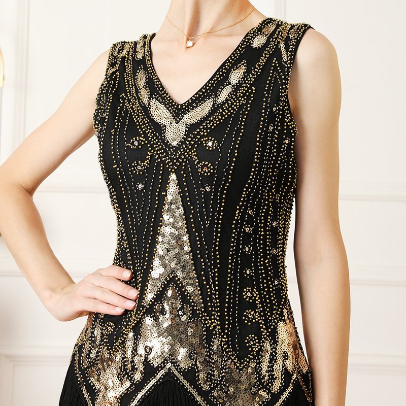 Cocktail Ball Sequin Beaded Dress - Image 2