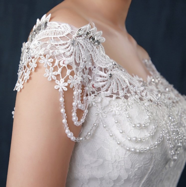 Fishtail wedding bride wedding dress - Image 5