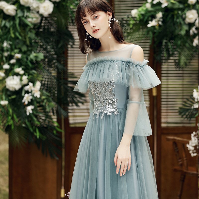 Sister Group Wedding Dress Long Graduation Dress - Image 6