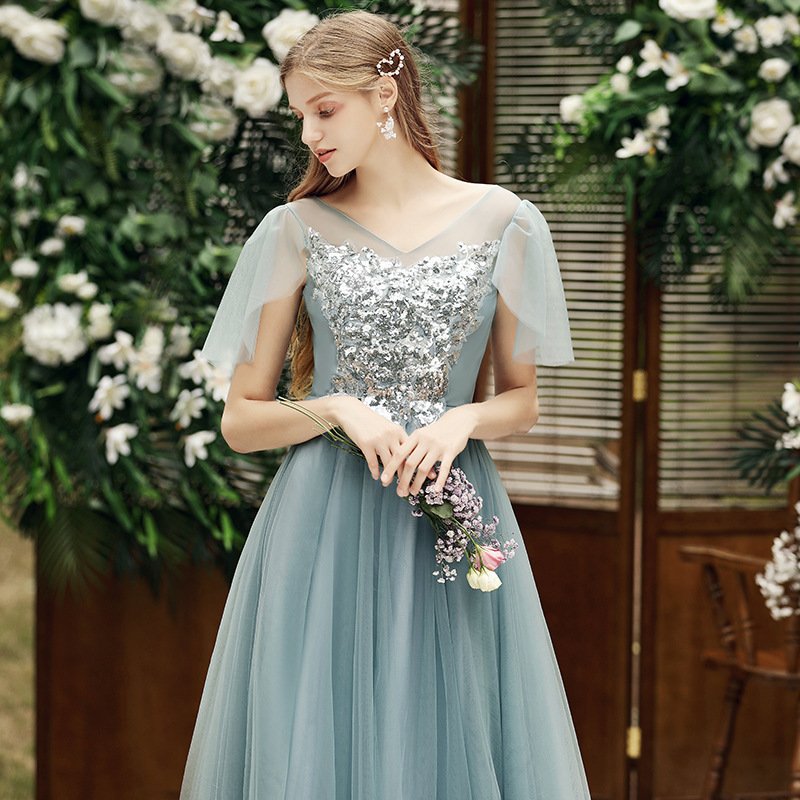 Sister Group Wedding Dress Long Graduation Dress - Image 2