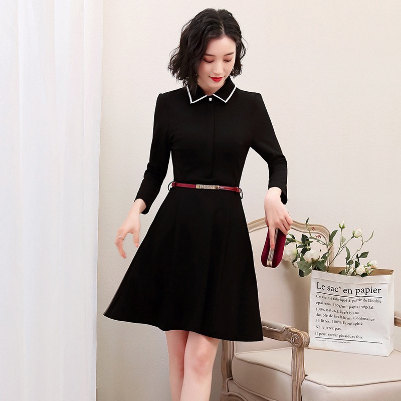Spring Korean Style Suit Collar Dress High-End White-Collar Professional Formal Wear Women - Image 6