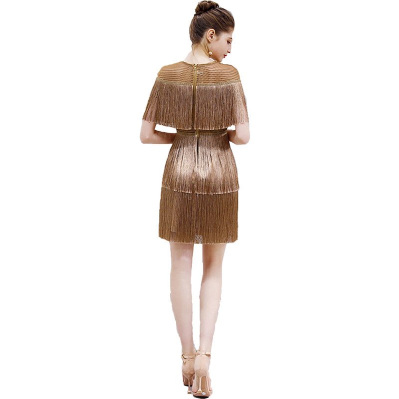 Stitching Fringe Party Dress - Image 2