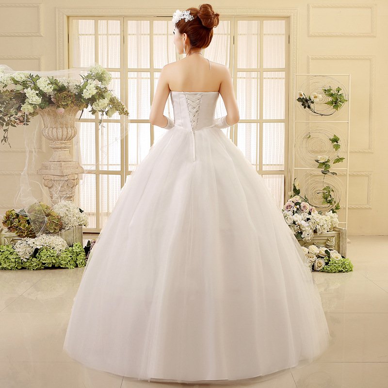 Korean style tube top wedding dress - Image 3