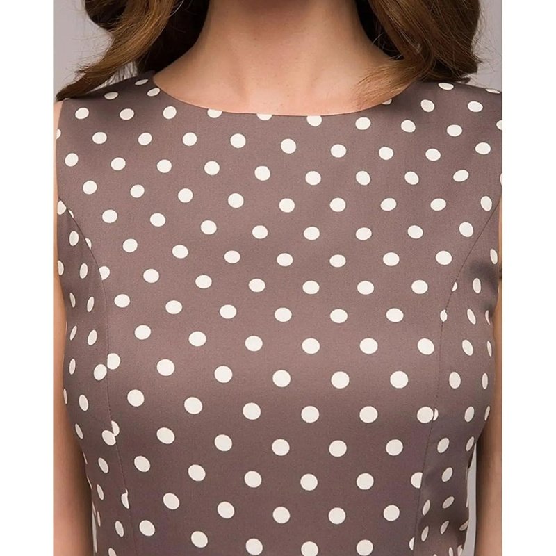 Women's Vintage Polka Dot Cocktail Party Dress - Image 5