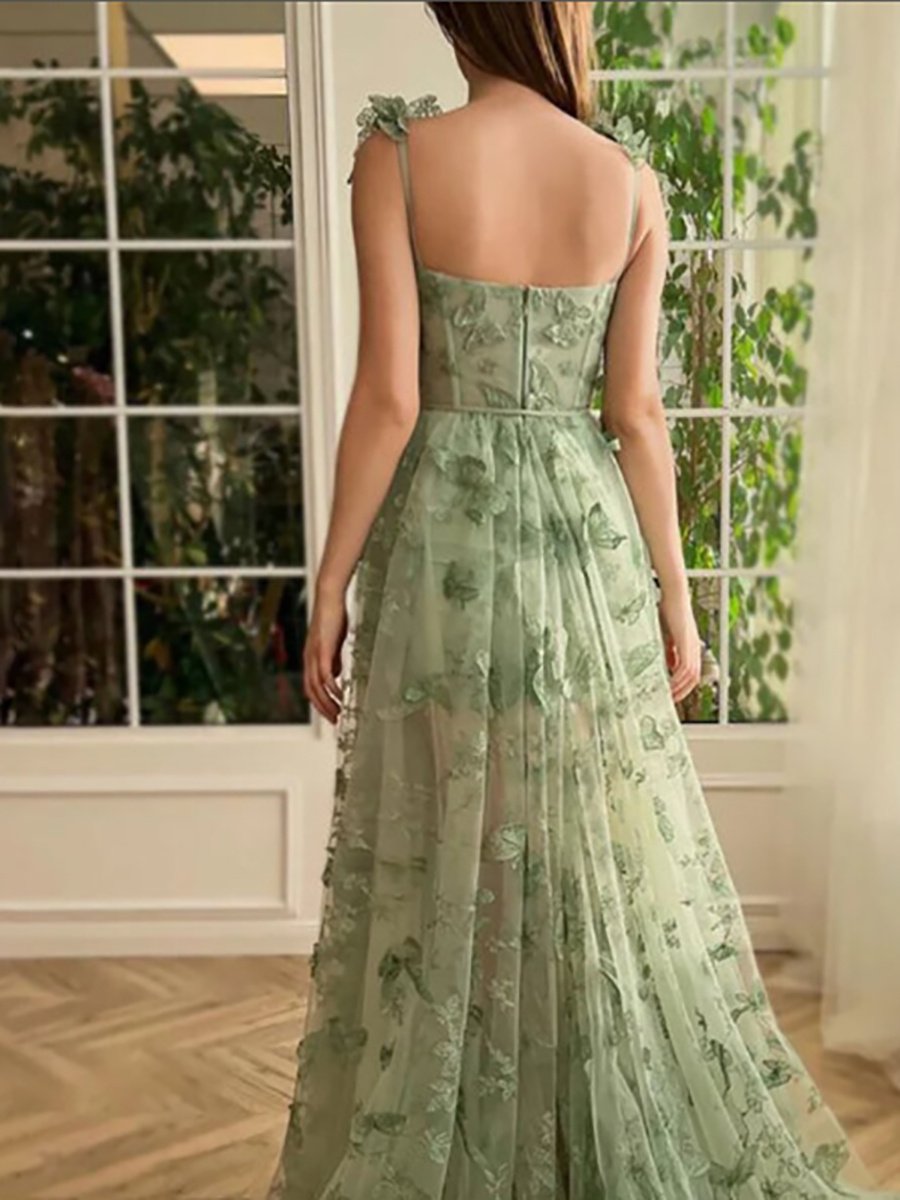 Flowers Bridesmaid Wedding Dress Princess Dress - Image 3