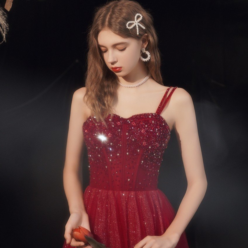 Wedding Red Heavy Industry Dress - Image 4
