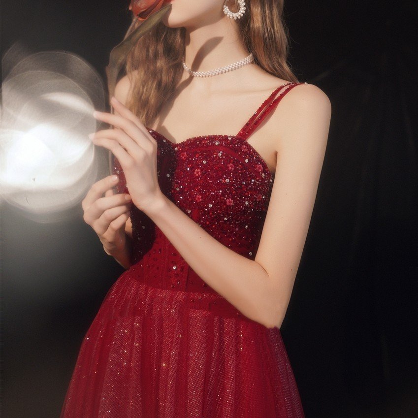 Wedding Red Heavy Industry Dress - Image 3