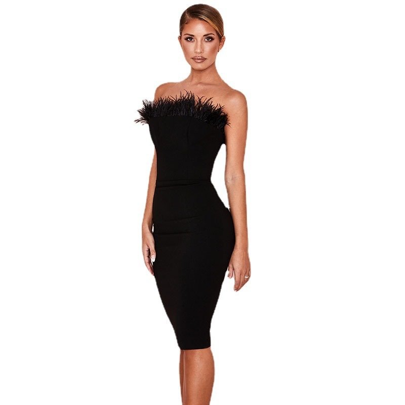 Tube Top Bandage Cocktail Dress Dress - Image 4