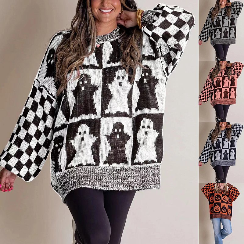 Halloween Cartoon Ghost Tops For Women