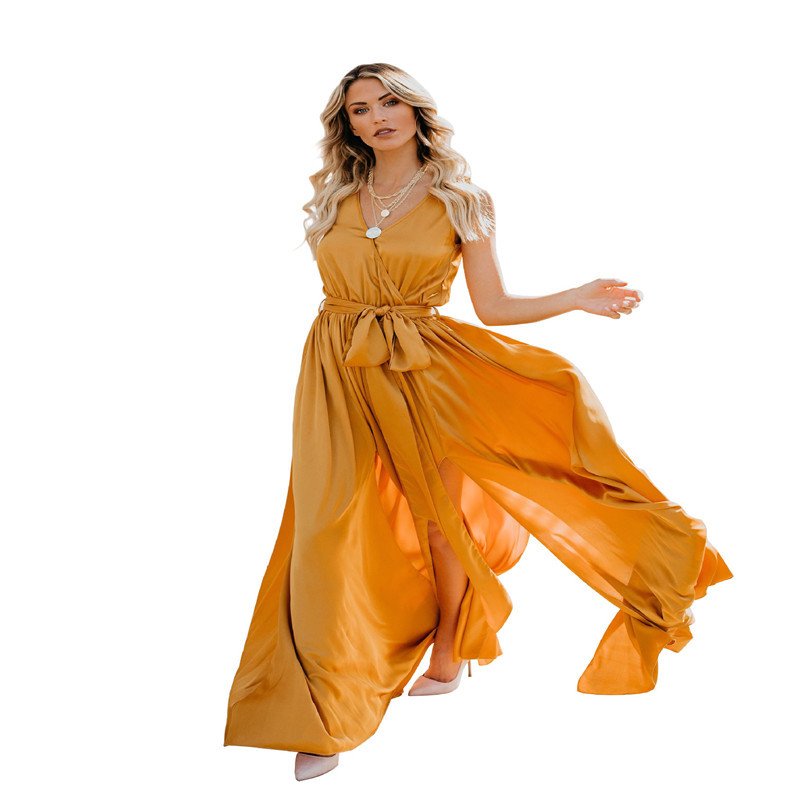 Solid color party dress - Image 3