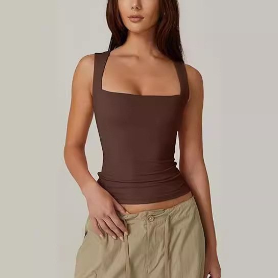 Summer Square-neck Tank Tops For Women Clothing - Image 10