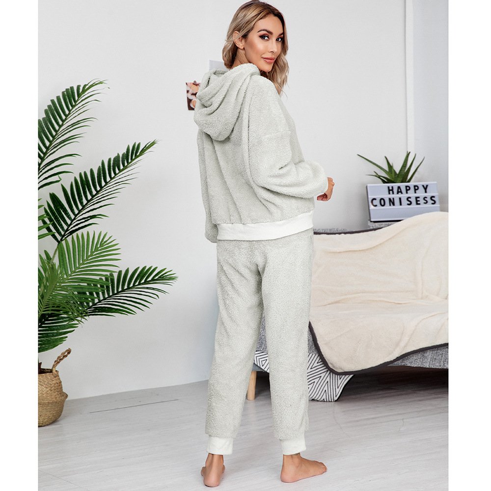Double-sided Fleece Hooded Sweater Home Wear Casual Women's - Image 7