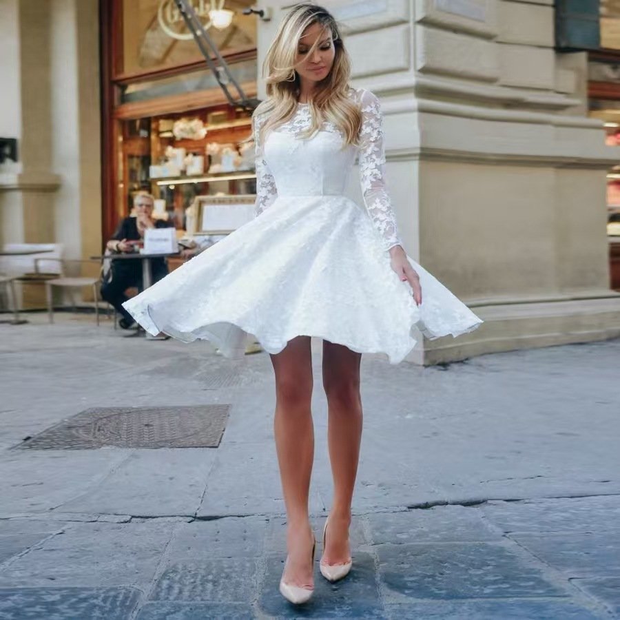 Wedding Dress White Vintage Lace
