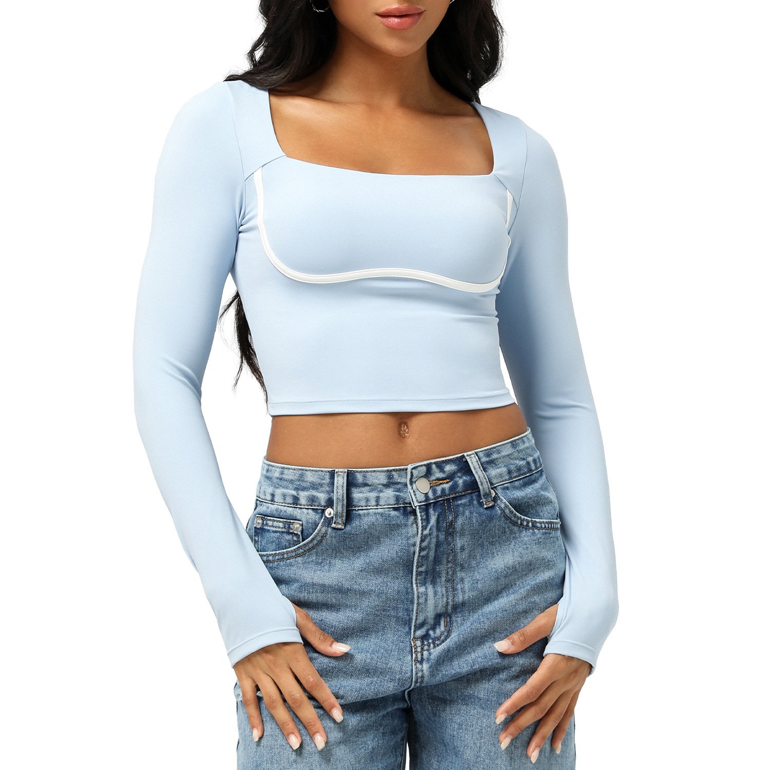 Fashion Casual Fitness Yoga Wear Top Women With Chest Pad - Image 2