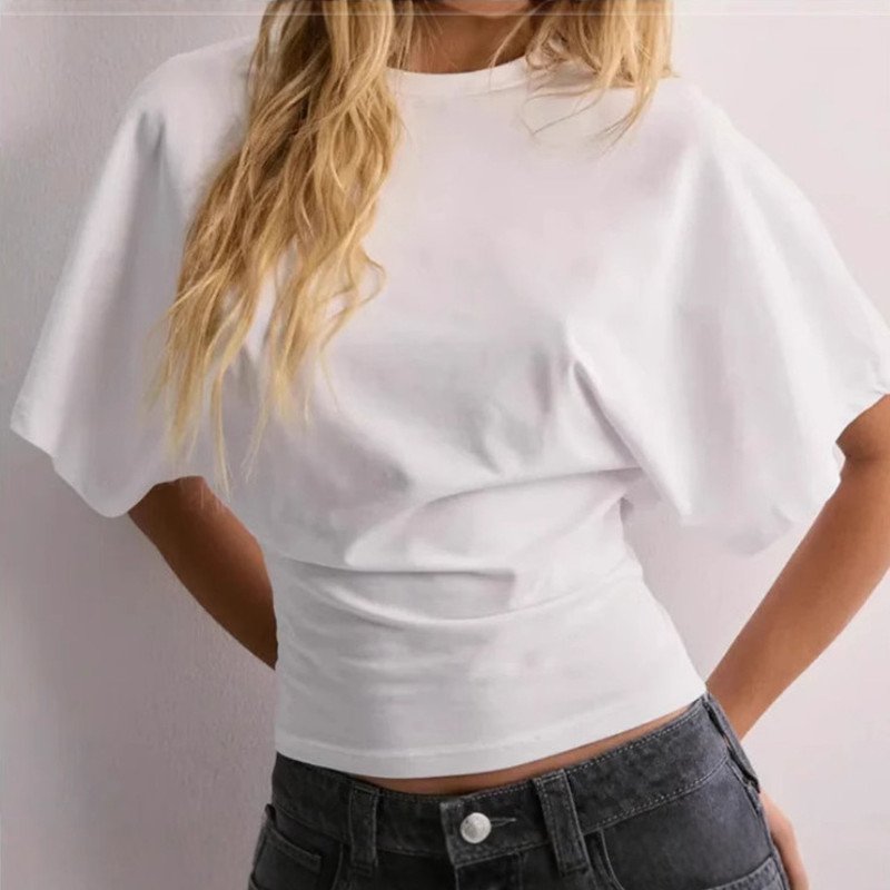 Summer Batwing Sleeve T-shirt Tops For Women Clothing - Image 8