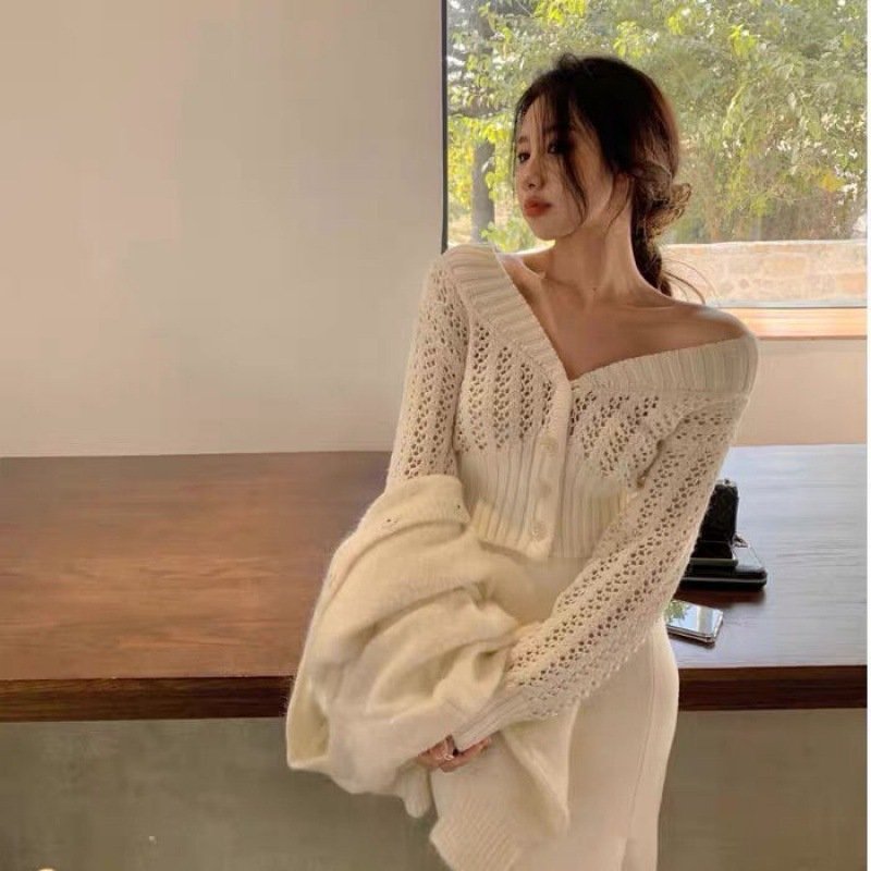 Sexy Outer Wear Hollow Sweater Women - Image 3