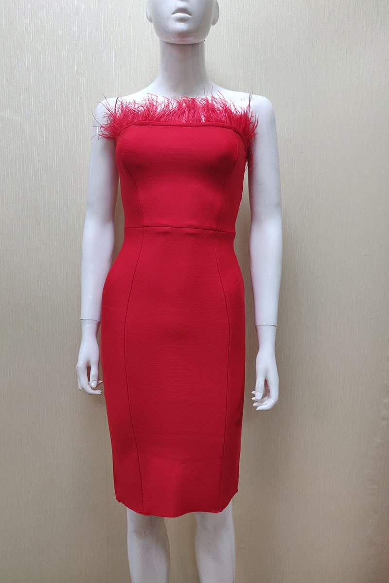 Tube Top Bandage Cocktail Dress Dress - Image 3