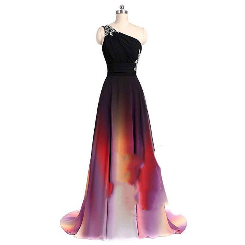 Women's Color Gradient Cocktail Dress - Image 3