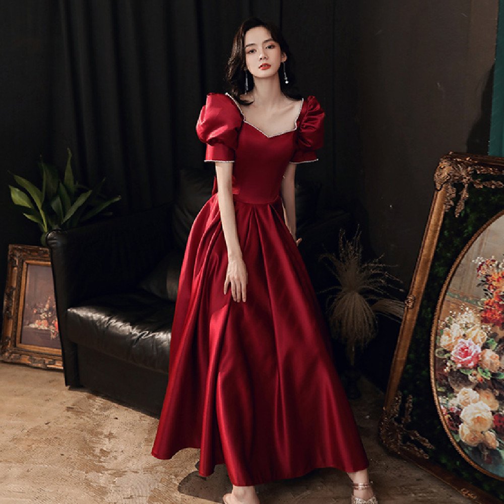 Wine Wedding Dress