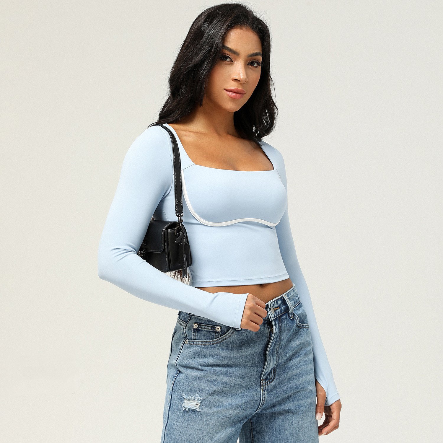 Fashion Casual Fitness Yoga Wear Top Women With Chest Pad - Image 5