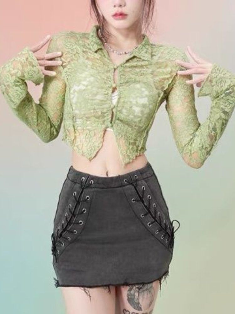 Temperament Short Long-sleeved Shirt Tops For Women - Image 5