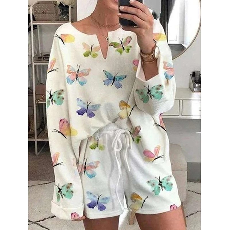 Women Casual Printed Pajamas And Home Wear Suits - Image 2