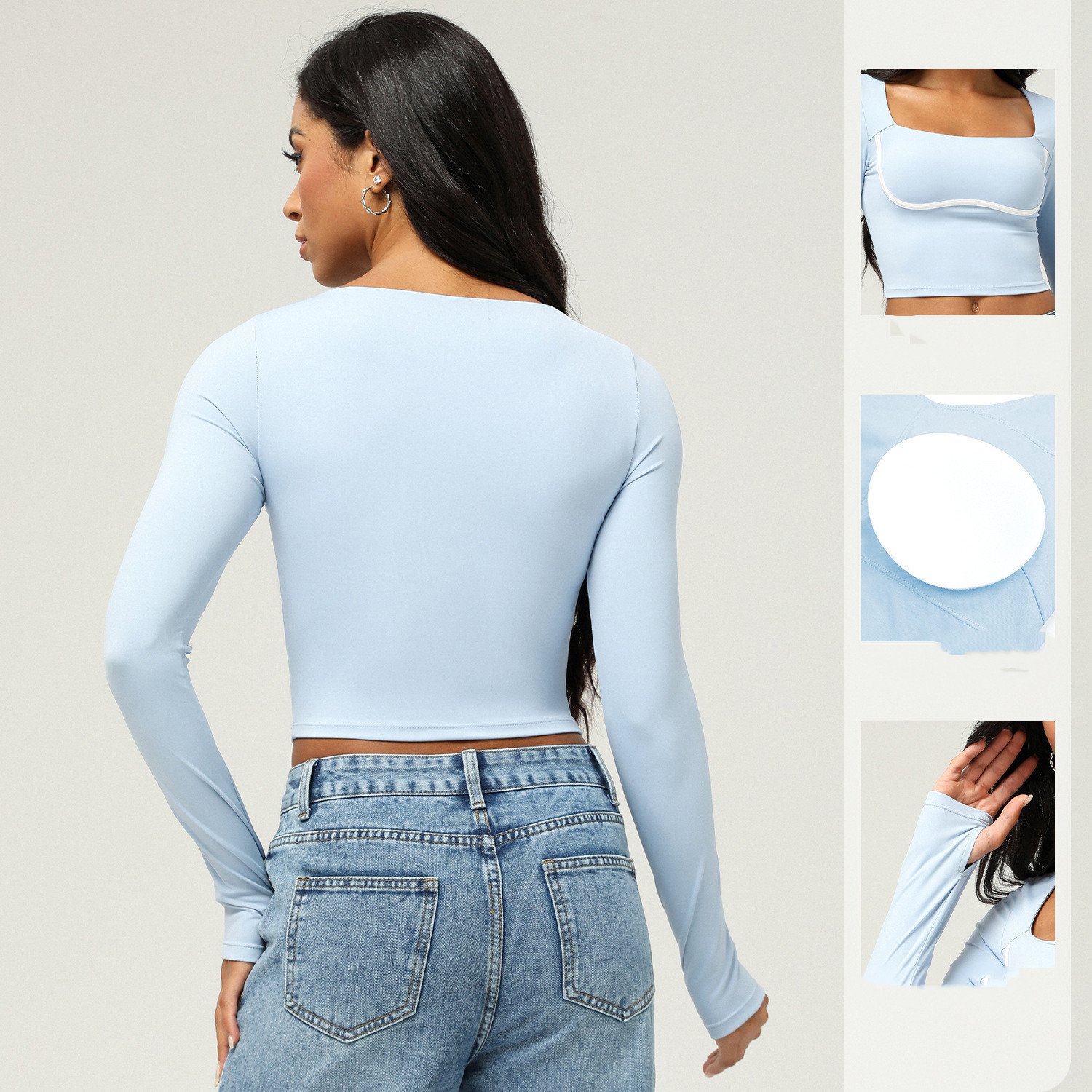 Fashion Casual Fitness Yoga Wear Top Women With Chest Pad - Image 7