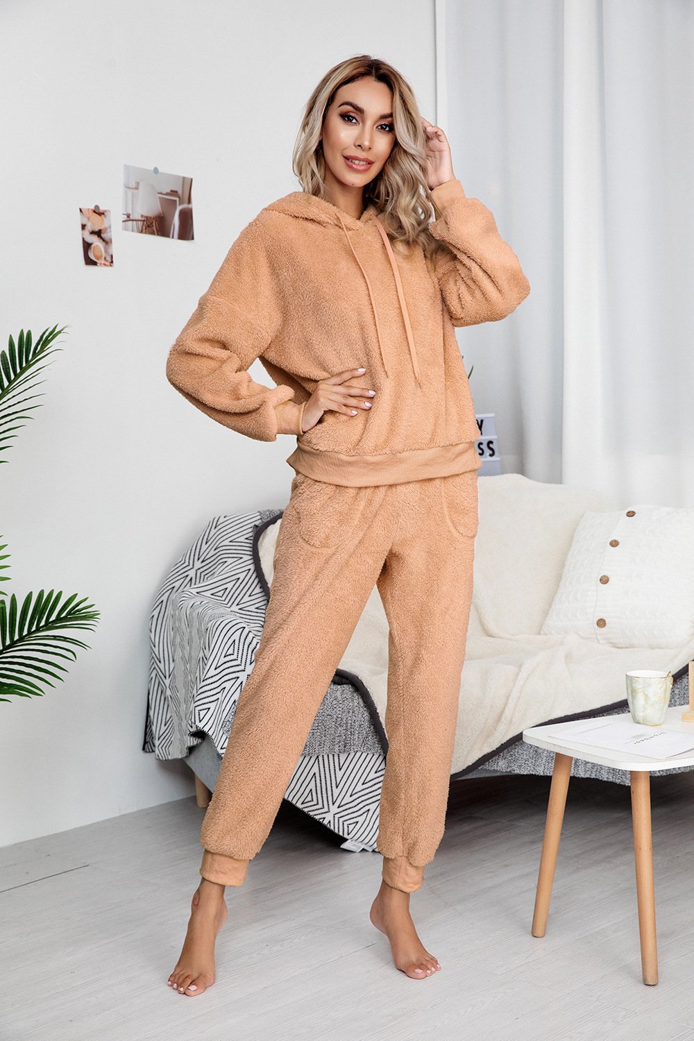 Double-sided Fleece Hooded Sweater Home Wear Casual Women's - Image 8