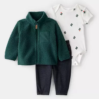 Baby Boy Carter's 3-pc. Fleece Zip-Up Jacket - Image 2