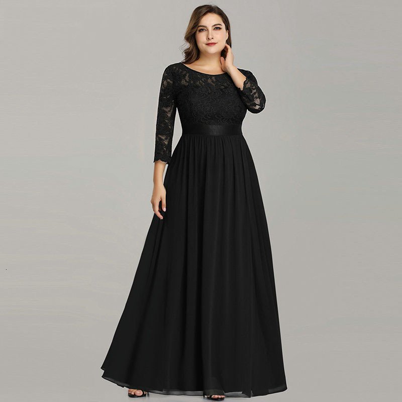 US Ever-Pretty Plus Size Floral Lace Bridesmaid Dresses Long Evening Party Gowns - Image 5