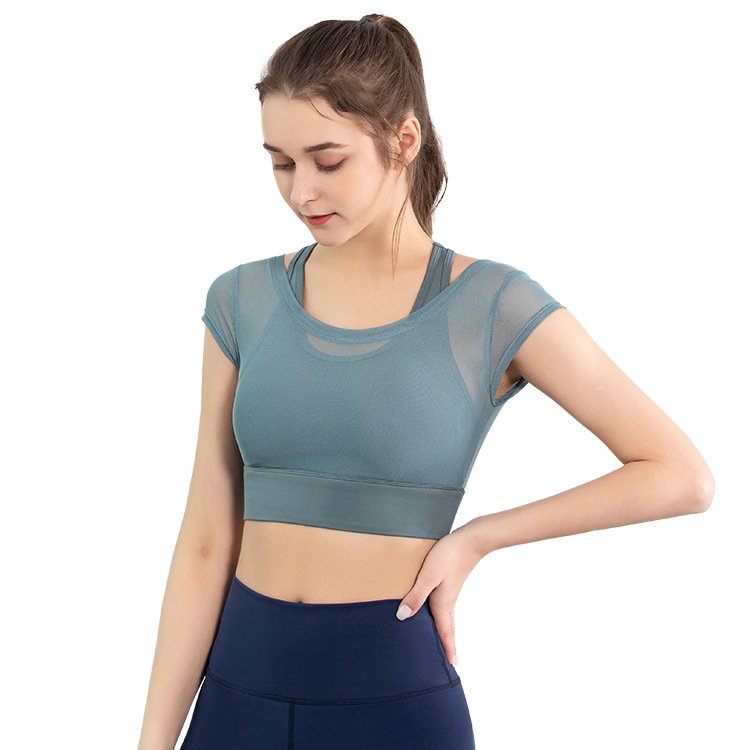Yoga Clothes Women Gym Sports T-Shirt Slimming Tops - Image 4
