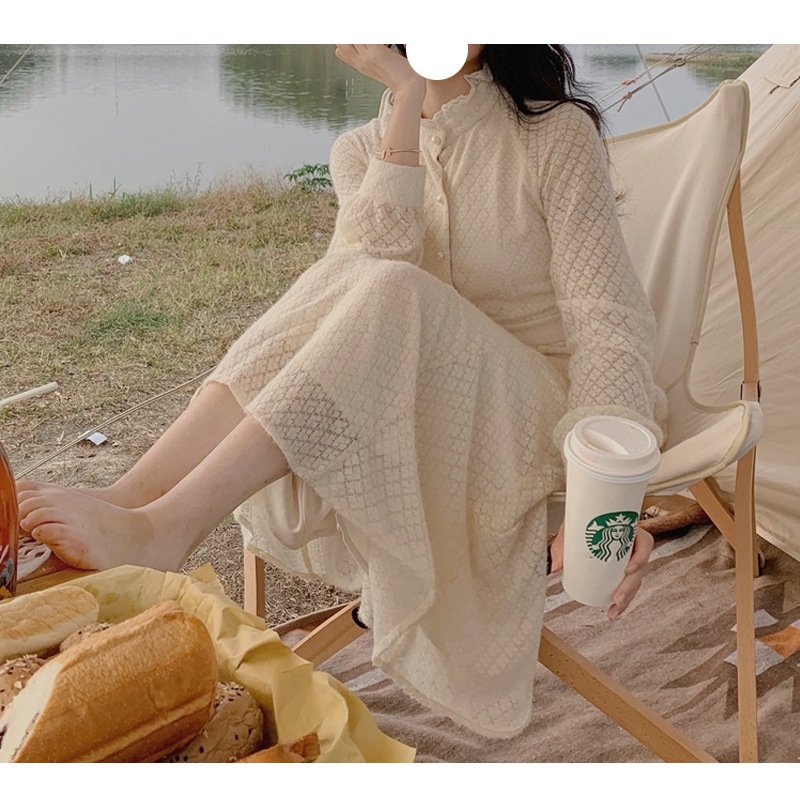 Soft Glutinous Glutinous Gentle Wind In Winter Wear A Dress For Women - Image 4