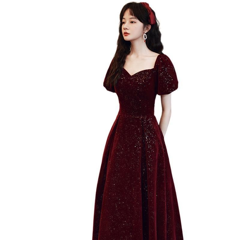 Toasting Dress Bridal red New Autumn and Winter Wedding Dress - Image 2