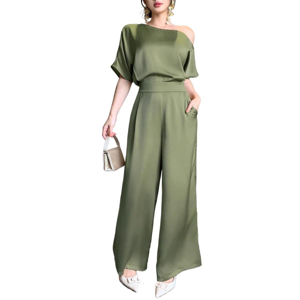 New AutumnWinter Jumpsuit For Women Elegant Asymmetrical Formal Dress - Image 5