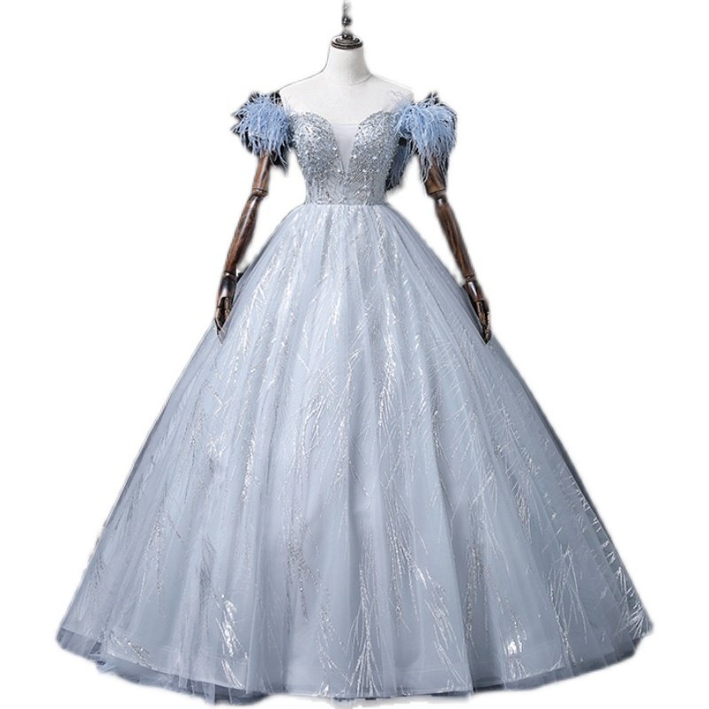 Ladies Retro Fashion Bridal Toast Dress - Image 3
