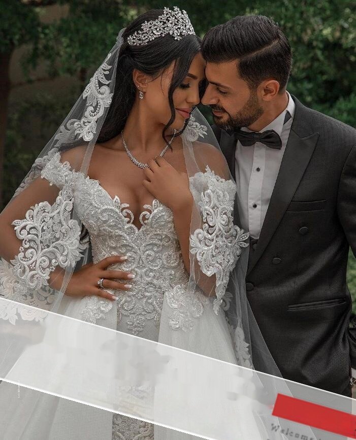 Bridal Lace Detachable Wedding Dress - Image 6