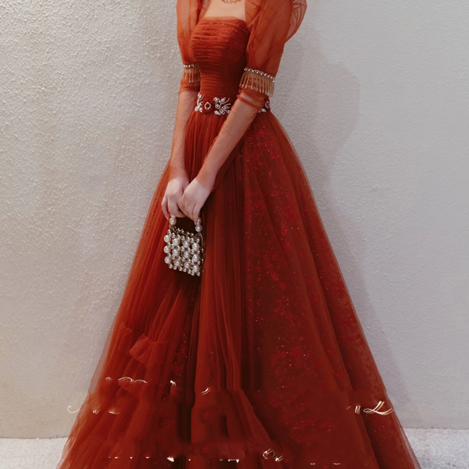 Autumn And Winter Toast Clothes New Long-sleeved Engagement Party Temperament Back To The Door Dress - Image 5