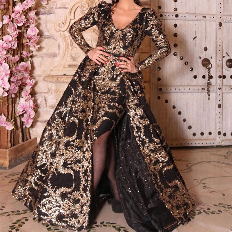 Bronzing and swinging sexy tail banquet evening dress - Image 4