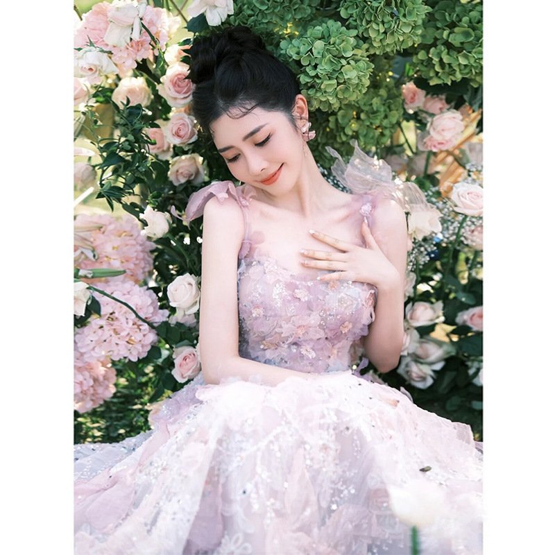 Toast Dress Lace A- Line Style Bridal Marriage Engagement Evening Dress - Image 7