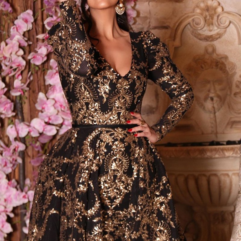 Bronzing and swinging sexy tail banquet evening dress - Image 3