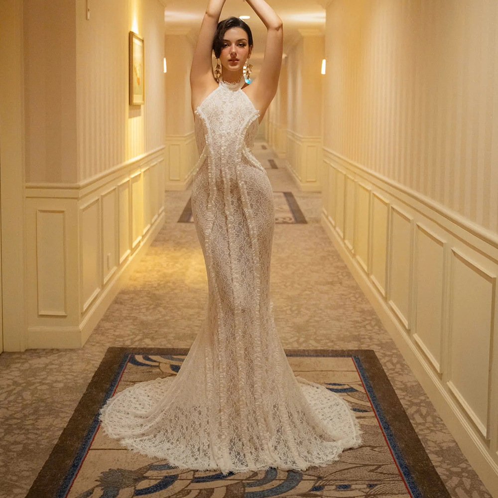 New Chinese-style Retro Morning Gown Slim-fit Dress For Women - Image 3